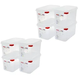 Gastronoble Araven GN1/4 Lebensmittelbehälter - 4,3L - 8 Behälter - Kunststoff