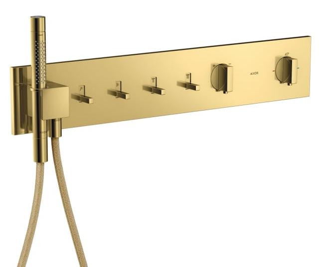 Hansgrohe ShowerComposition UP-THM complete doucheset met 4 straalpatronen, gepolijst goudkleur