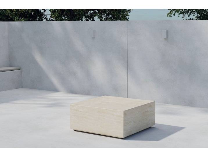 Garten Beistelltisch Ravelo - Quadratisch in Beige - Beige - Luxusbetten24