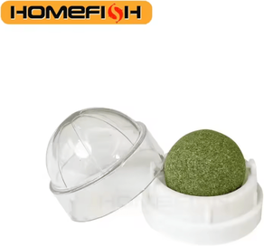 Inspire Curations HappyLick Natural Catnip Wall Ball Toy For Cats white