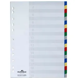 DURABLE Ordnerregister Vollformat 20-teilig - 1 Satz
