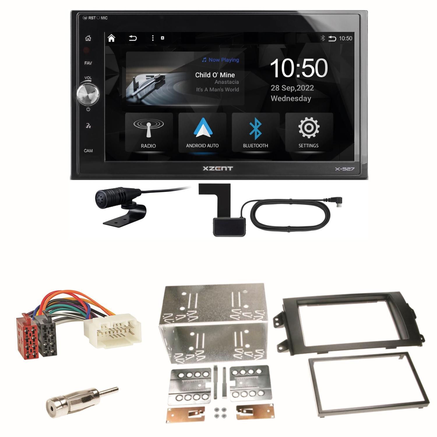 Xzent X-527 Android Auto CarPlay DAB Einbauset für Suzuki SX 4 Fiat Sedici