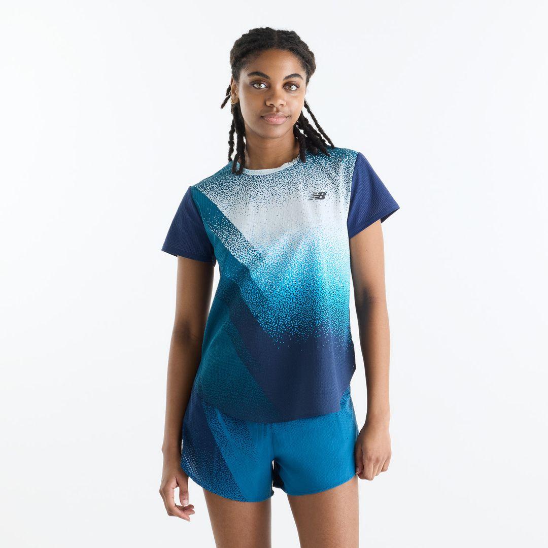 New Balance Damen Race Day Ultra Light Printed T-Shirt