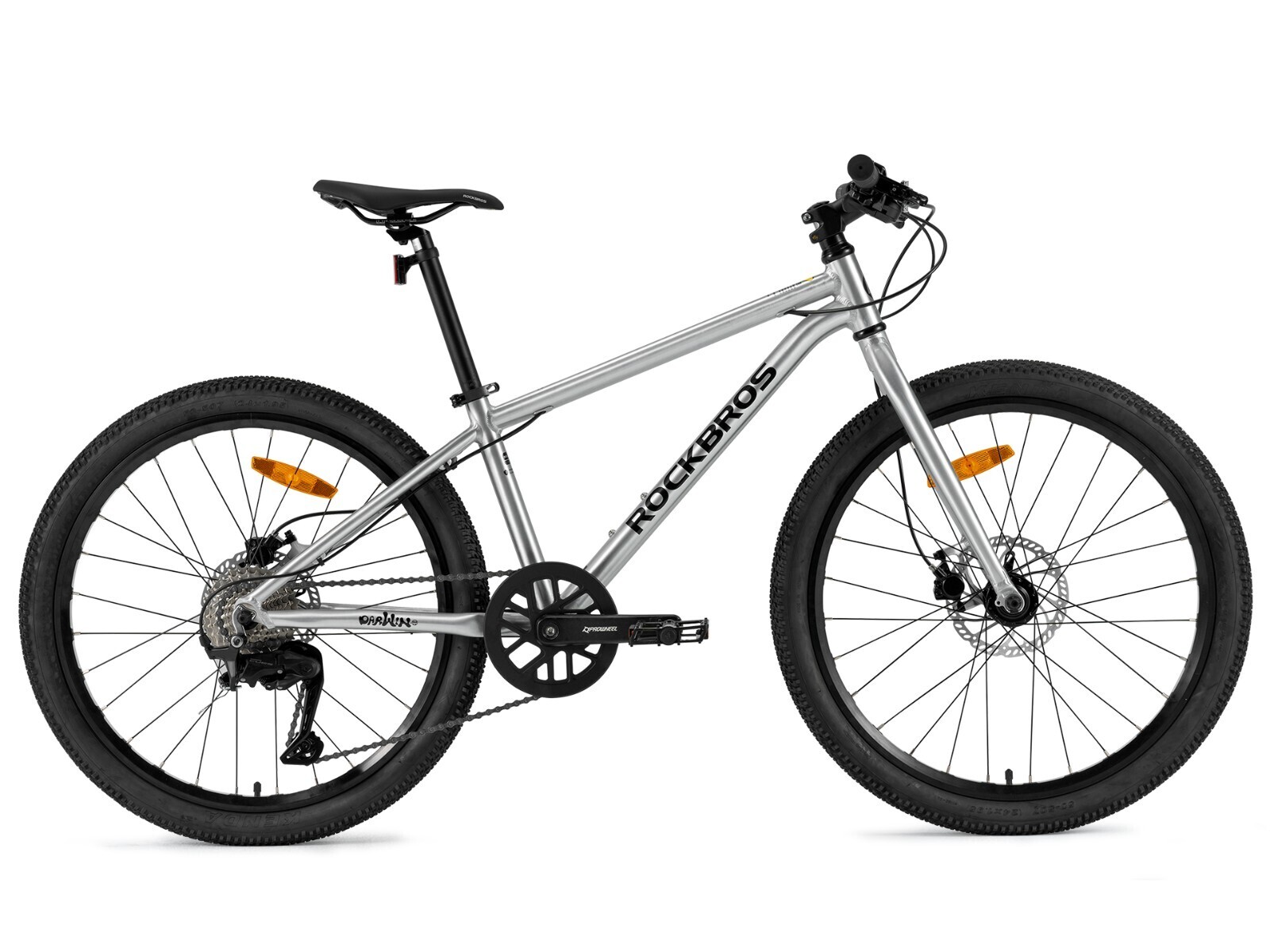 ROCKBROS Darwin 24 Zoll Mountainbike 9 Gang Shimano Jungenfahrrad 9-14 Jahre (155-170 cm) Starre Gabel