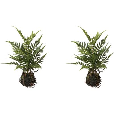 Künstliche Zimmerpflanze CREATIV GREEN "Farn im Ballen", grün, B:14cm H:38cm L:14cm, Obermaterial: 100% Polyethylen, Kunstpflanzen, Künstliche Zimmerpflanze