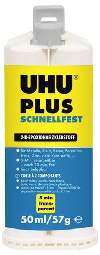 UHU Plus Schnellfest Zwei-Komponentenkleber 45740 50ml