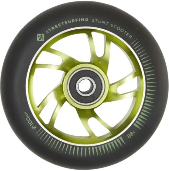 Streetsurfing Stunt Scooter Rolle Street Surfing Aluminum 2 Stk. (100mm - Schwarz/Grün)