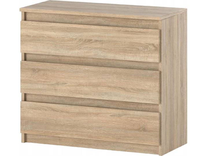 Commode à 3 tiroirs Sideboard Armoire à tiroirs Armoire à vêtements Moderne Meuble à tiroirs pour votre chambre à coucher Chêne Sonoma 80x71\,5x33\,5