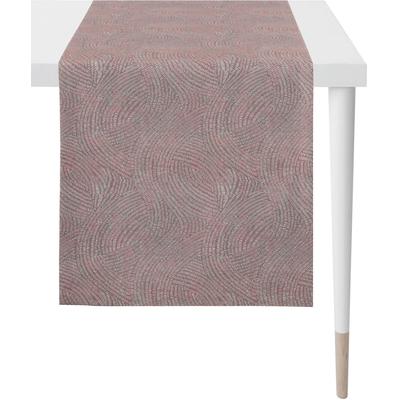 Tischläufer APELT "1102 Loft Style, Jacquard", rosa (rosa, grau), B:48cm L:140cm, Polyester, Viskose, Tischdecken