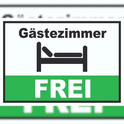 HB-Druck Gästezimmer FREI Schild  Zimmer Frei A0 (841x1189mm)