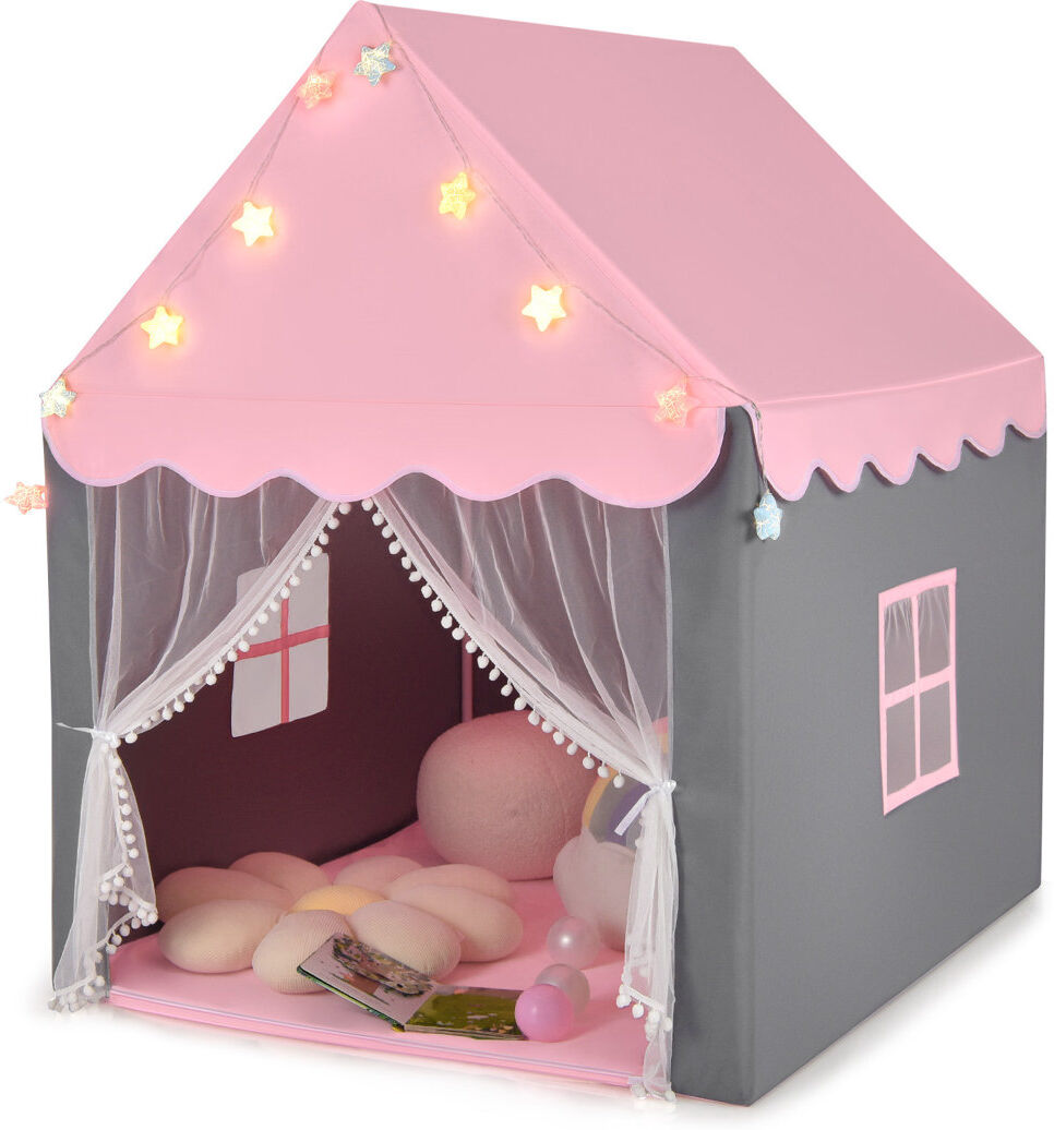 Lavonia Zoomie Kids 121cm W x 105cm D Indoor Plastic Playhouse Pink 4