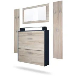 GARDEROBE Malea Fronten in Eiche sägerau