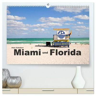 Miami und Florida (hochwertiger Premium Wandkalender 2027 DIN A2 quer), Kunstdruck in Hochglanz