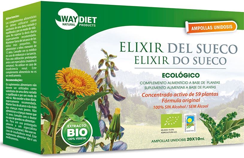 Waydiet Natural Elixir del Sueco 20x10 ml
