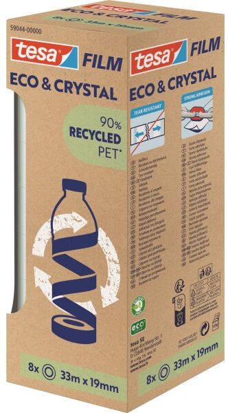 Tesa Eco Crystal Tape, 19mm X 33m, 8 Rl.