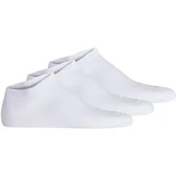 Hudson Unisex Sneakersocken, 3er Pack - Easy, Komfortbund, kurze Socken, einfarbig Weiß / 39-42