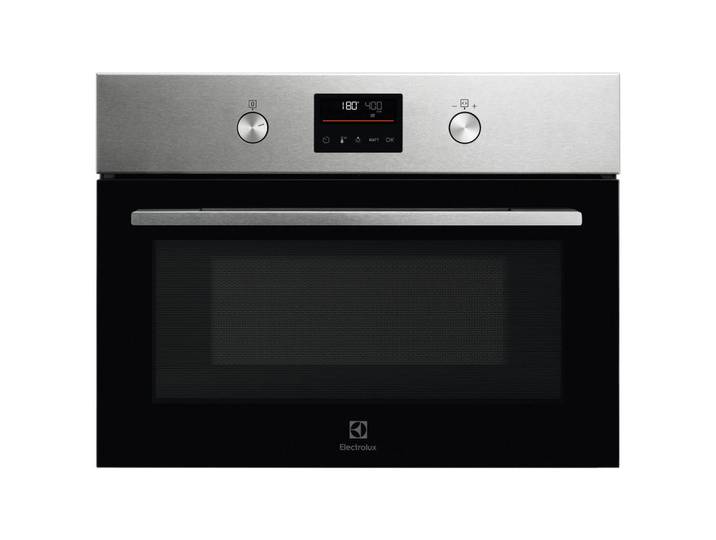 Electrolux Kompaktbackofen Black Glass Line, Edelstahlfarben, Metall, 59.5x45.5x56.7 cm, Elektronikuhr, Versenkknebel, Backofenbeleuchtung, Timerfunktion, Küchen, Küchenelektrogeräte, Backöfen, Einbaubacköfen