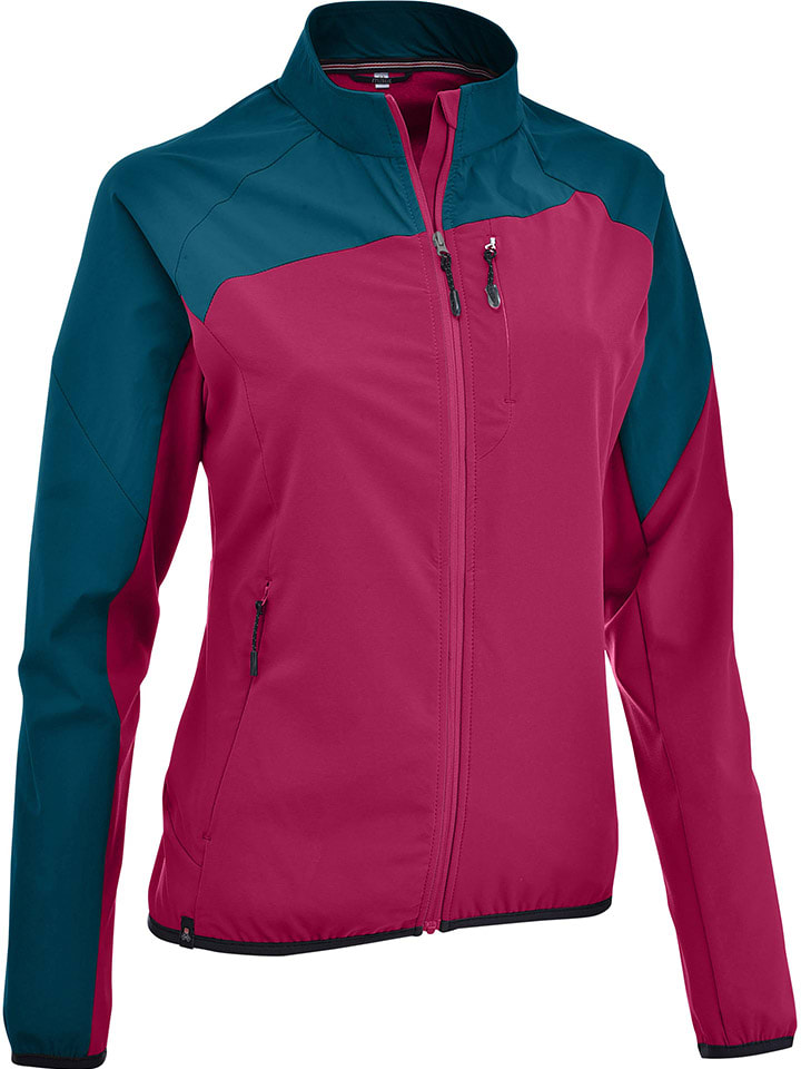 Maul Sport Softshelljacke "Kepler Track" in Pink/ Blau - 38