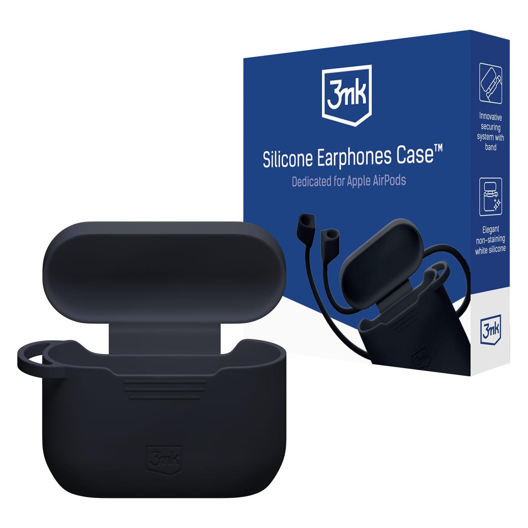 3MK Etui Silicone AirPods Case do Apple AirPods Pro 3 czarny (Kopfhörer Hülle) (5903108685047)