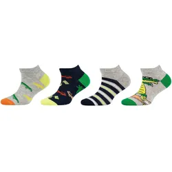 4er Pack camano Soft Baumwolle Sneakersocken Kinder 9200 - fog melange 27-30