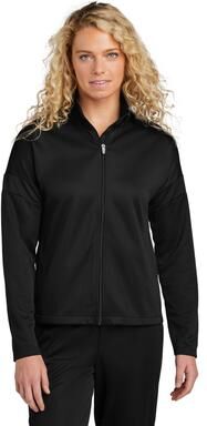 Sport-Tek LST800 Women's Travel Full-Zip Jacket in Black size XXL   Polyester