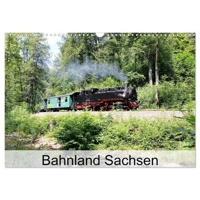 Bahnland Sachsen (Wandkalender 2027 DIN A3 quer), CALVENDO Monatskalender