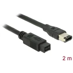 DELOCK FireWire-Kabel FW400 6Pin -> FW800 9Pin St/St 2.00m