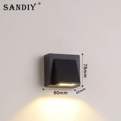 Inspire Curations SANDIY IP65 Outdoor LED Wall Lamp Up Down Exterior Light 80x65 H78mm 6w Warm Light