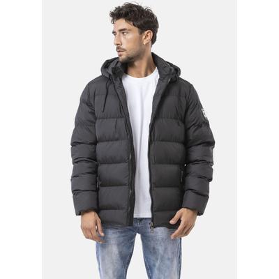 Steppjacke CIPO & BAXX, Herren, Gr. XL, schwarz, Web, Obermaterial: 100% Polyester, unifarben, Po-bedeckend, gerader Abschluss, Jacken Steppjacke