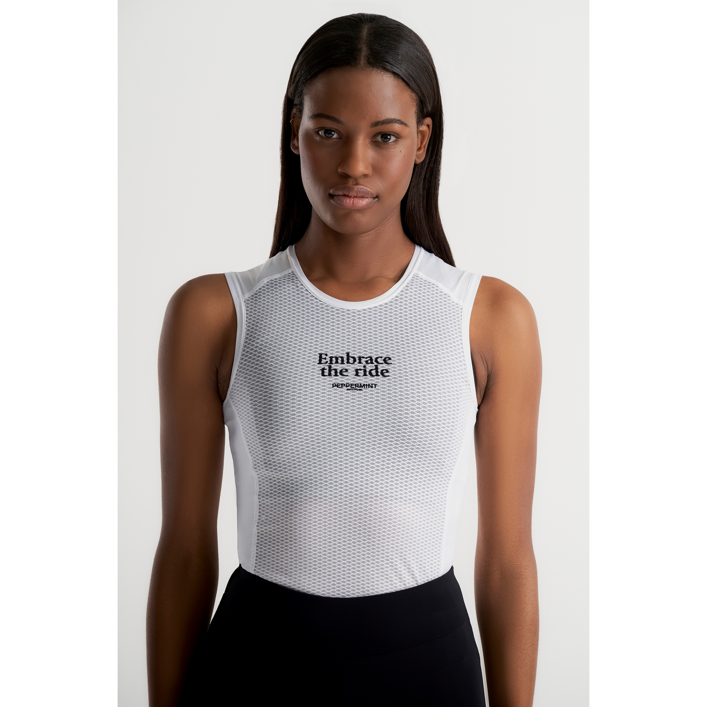 Peppermint Base Layer Top Damen Kurzarm Unterhemden weiss Größe XS Rennrad Schnell trocknend
