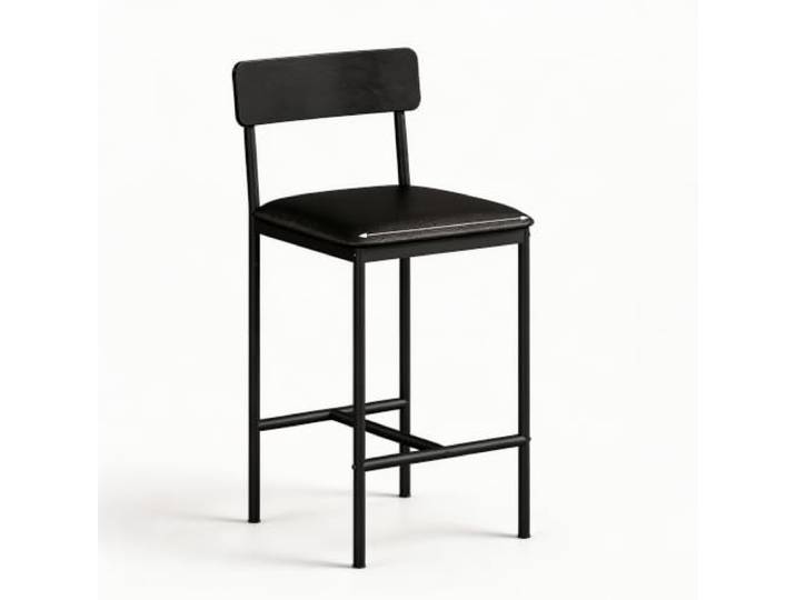 GarveeHome Barhocker 4er-Set 65 cm PU-Leder Rückenlehne Fußstütze Rückenlehne, Fußstütze, stabile Konstruktion, pflegeleichte Oberfläche