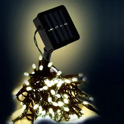 LEX 150er LED Solar Lichterkette für Innen- und Außenbereich, 15 m