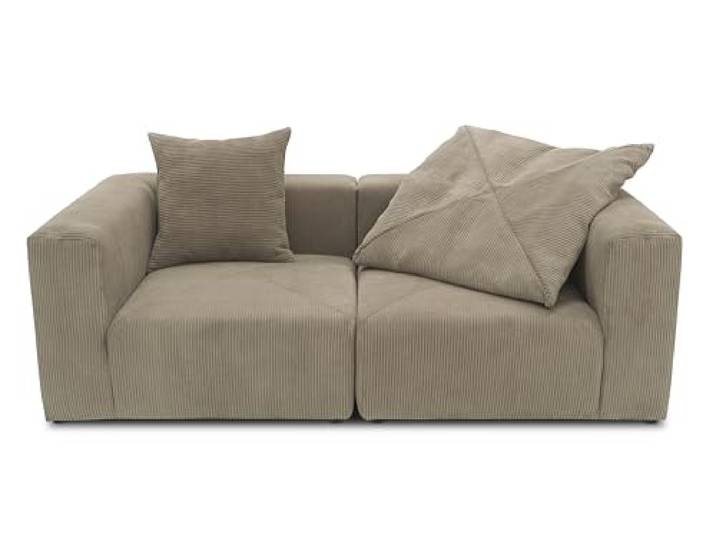DOMO. collection Sofa Malia, 2 Sitzer, Braun
