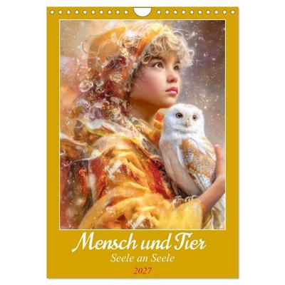 Mensch und Tier - Seele an Seele (Wandkalender 2027 DIN A4 hoch), CALVENDO Monatskalender