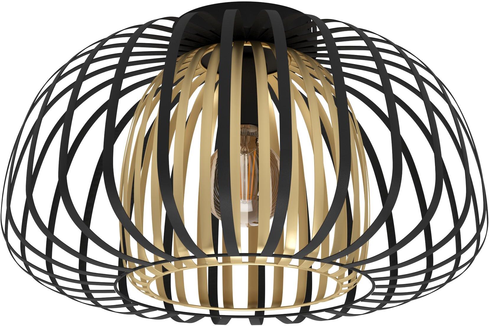 Deckenleuchte EGLO "ENCINIT", gold (goldfarben, schwarz), H:26cm Ø:45cm, Leuchten, Deckenleuchte goldfarben, schwarz 1, Ø 45cm H: 26cm