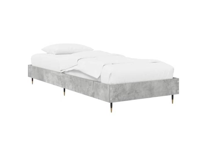 Keeushr Bettrahmen Betongrau 80 x 200 cm Holzwerkstoff Rechteckiges Design, fester Lattenrost, stabiler Holzwerkstoff, pflegeleicht, platzsparend