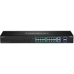 Trendnet TPE-TG182F 18-Port Switch Gigabit High Power (18 Ports), Netzwerk Switch, Schwarz