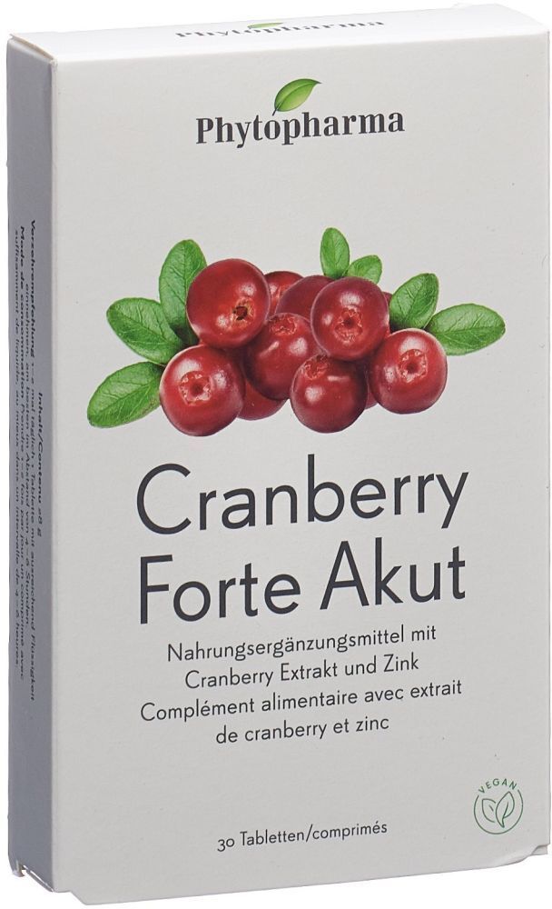 Phytopharma Cranberry Forte Akut Tabl 30 Stk St Tabletten