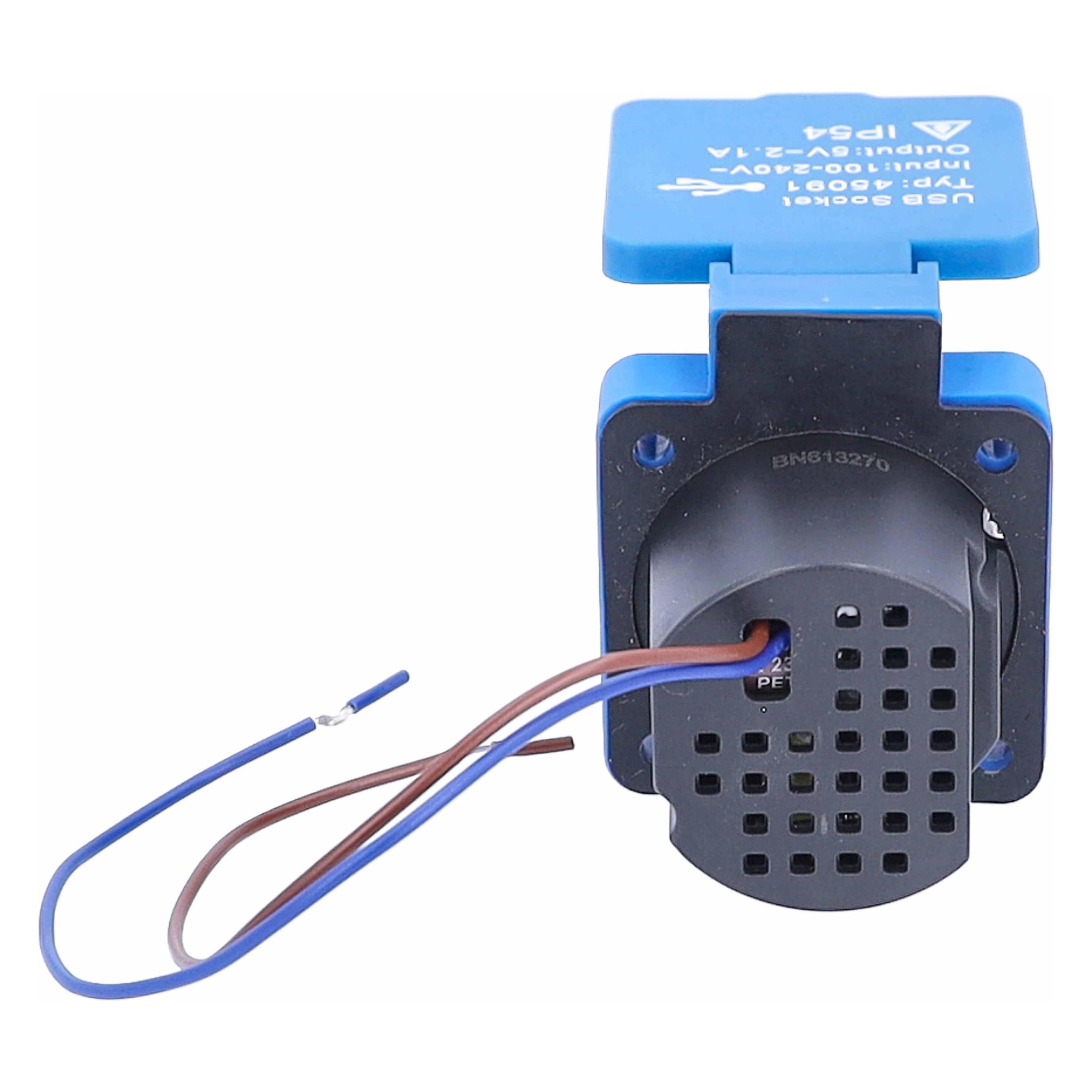 As - Schwabe AS Schwabe 45091 USB-Ladesteckdose mit USB-C, mit USB-Ladeausgang Blau (45091)