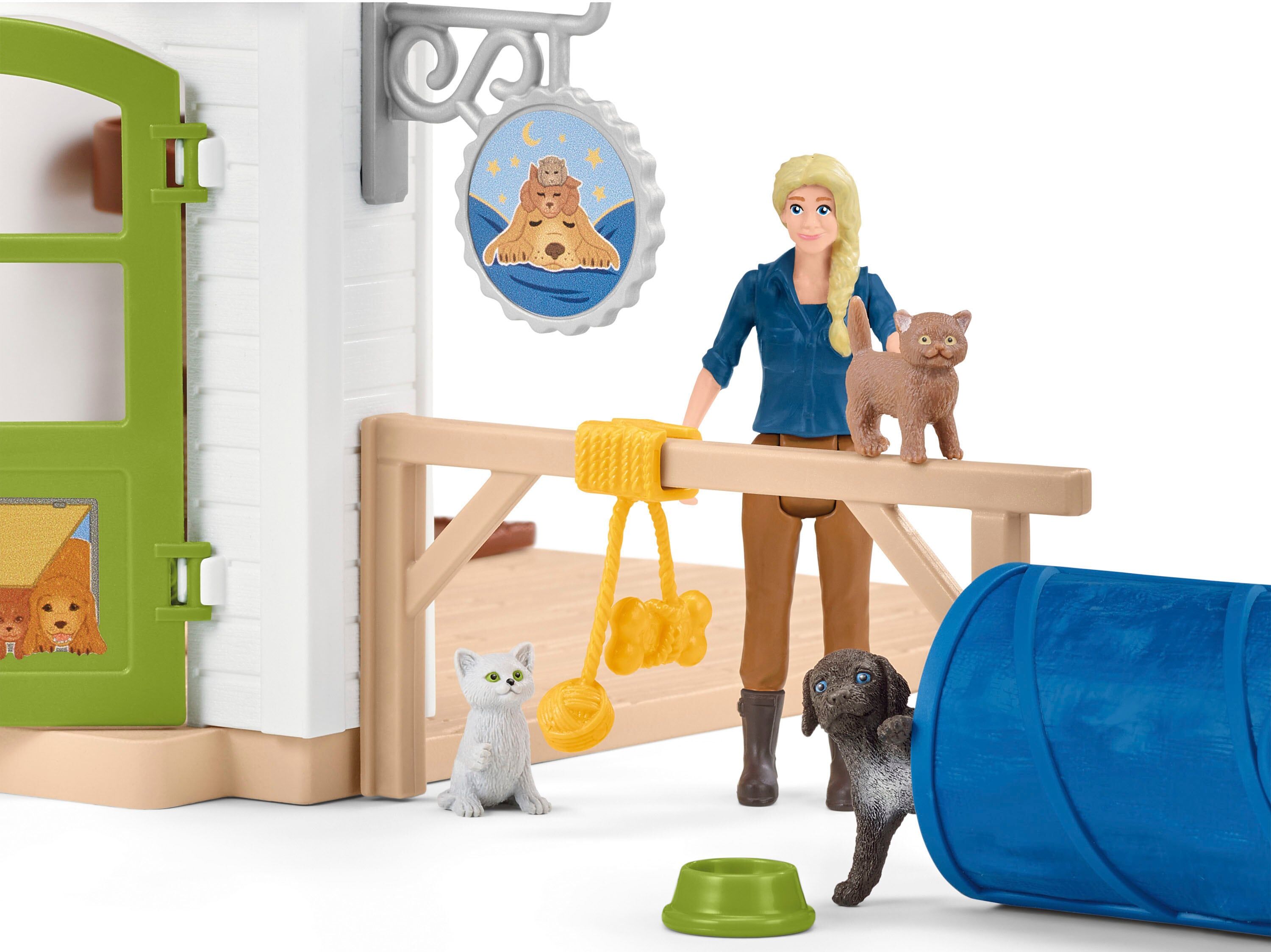 Spielwelt SCHLEICH "FARM WORLD, Tierhotel (42607)", bunt, Spielfigurenwelten, Kinder, Kunststoff, Spielwelt, Made in Europe