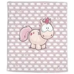 NICI Theodor & Friends Fleecedecke Einhorn Theodor