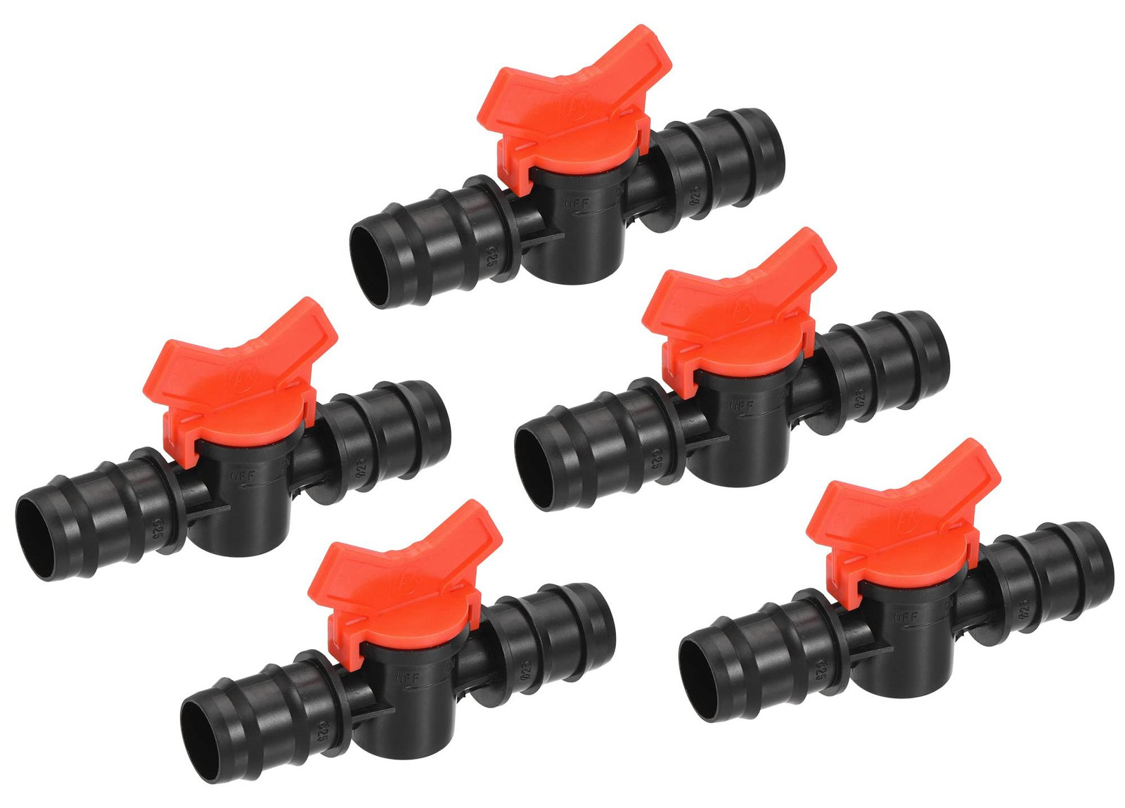 Dripio Kogelkraan 25 mm kunststof afsluitventiel 5 stuks