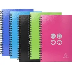 Exacompta, Heft + Block, Adressbuch 18729E Papier, Pappkarton Farbig sortiert (A5, Harter Einband)