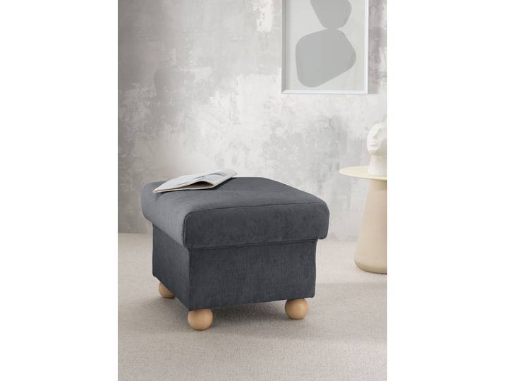 Hocker HOME AFFAIRE Torello , grau (anthrazit), B:56cm H:46cm T:56cm, 100% Polyester, Hocker, Hocker