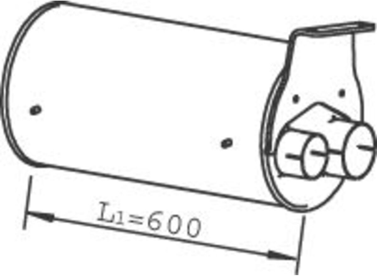 Mittelschalldämpfer DINEX 49397
