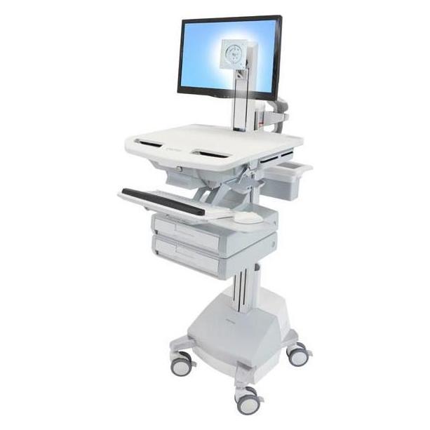 Ergotron Wagen für LCD-Display/Tastatur/Maus/CPU/Notebook/Barcodescanner - medizinisch - (SV44-1321-2)