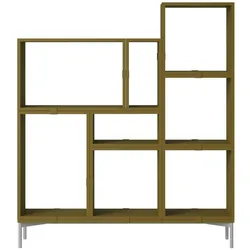 Muuto Stacked Storage Bookcase - Configuration 5, brown green