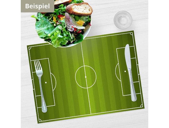 Tischset Fußballfeld 12er-Set 44 x 32cm Multicolor