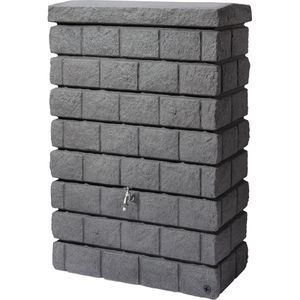 Garantia Regentonne Rocky Wandtank, 300 Liter, 80 x 40 x 118cm (B/T/H), dark granite