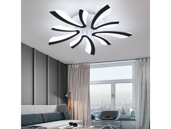 Plafonnier LED en Acrylique au Design Créatif, Luminaire Décoratif de Plafond, Éclairage d'Nikà Gradation RC